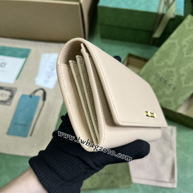 gucci專櫃新款原廠皮女款翻蓋長錢包 古馳飾手寫體Gucci標識長夾錢包 jcp1783